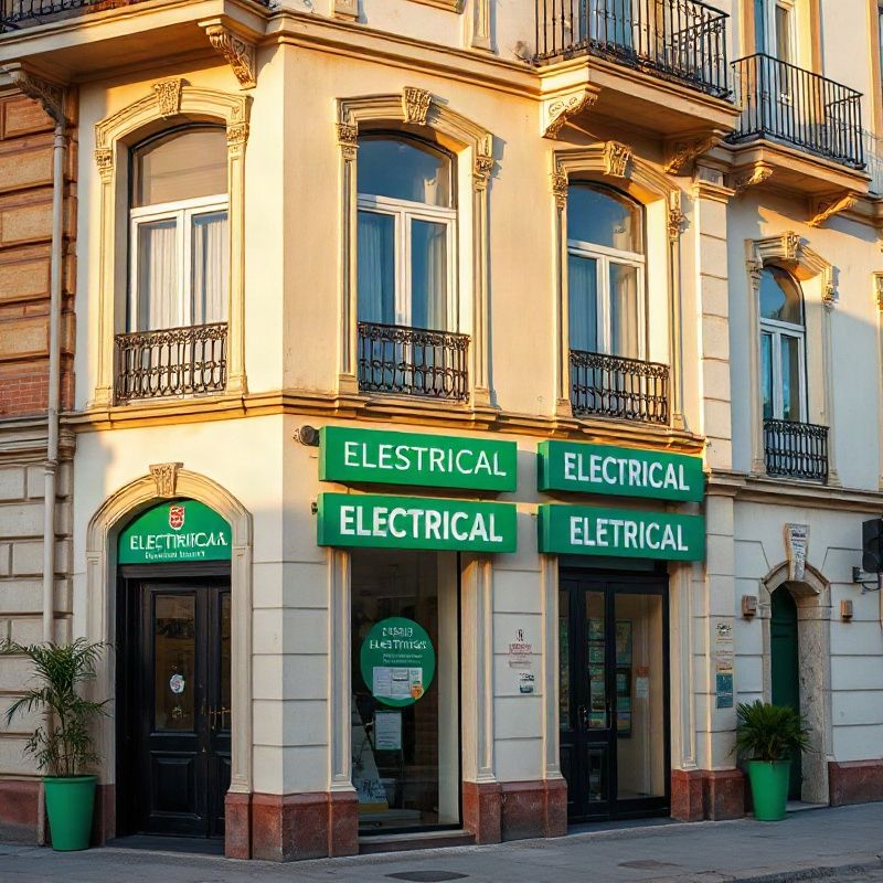 Fachada de la oficina de servicios eléctricos de Artigasnode en Rivera